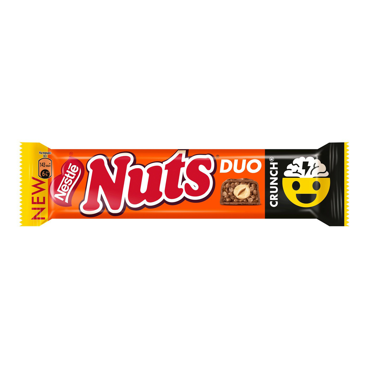 Батончик Nuts Crunch шоколадный с фундуком и арахисом 60 г