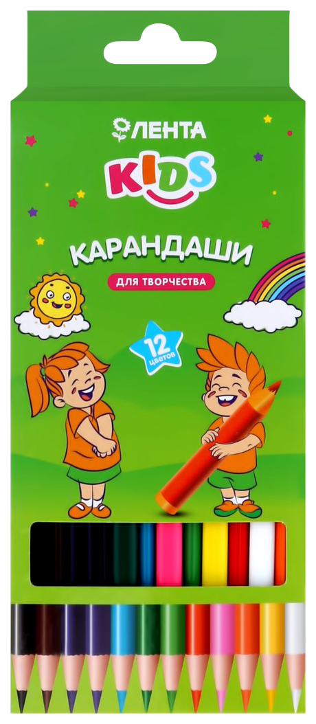 

Карандаши цветные Лента 12 цветов