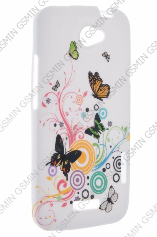 

Чехол NoBrand для HTC One X c рисунком N6, Разноцветный