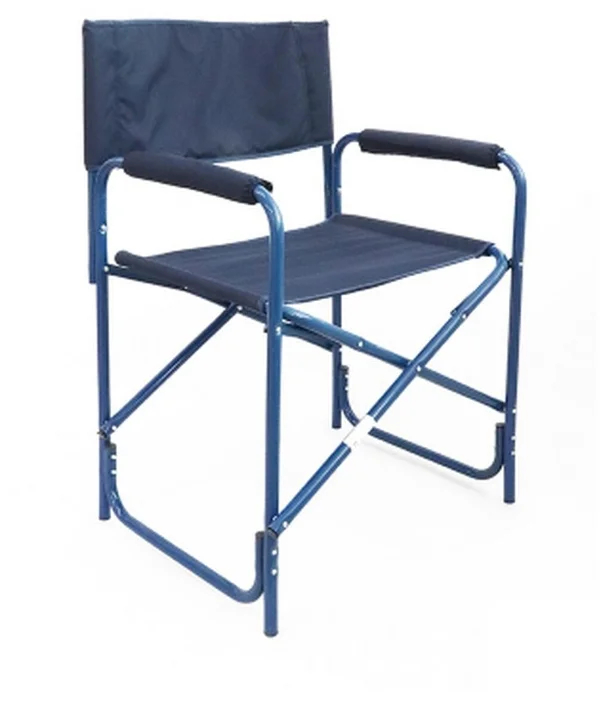 Кресло складное СЛЕДОПЫТ 585х450х825 мм, сталь 20 мм, синий
