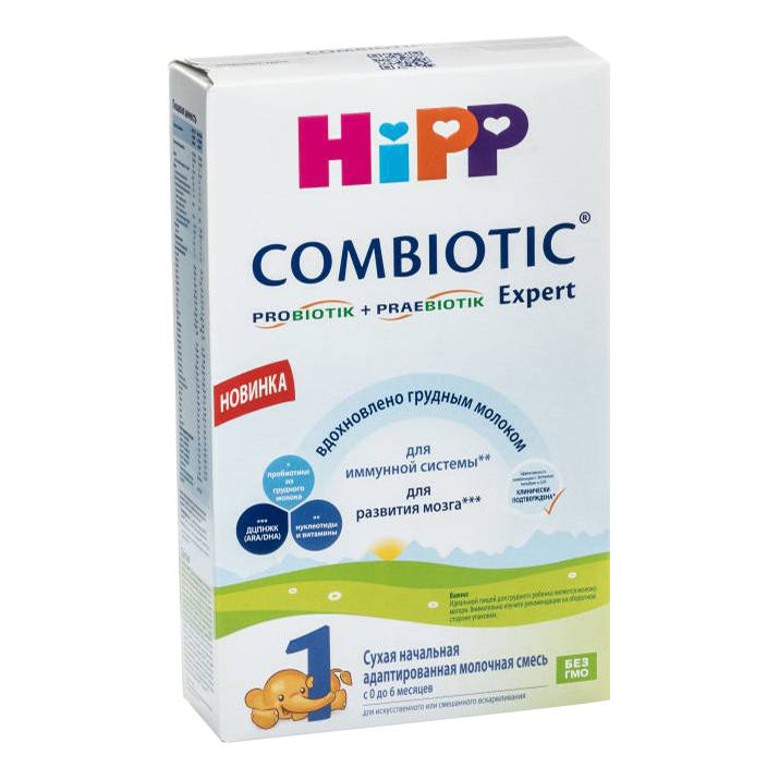 фото Сухая смесь hipp 1 combiotic expert молочная начальная адаптированная с 0 месяцев 300 г