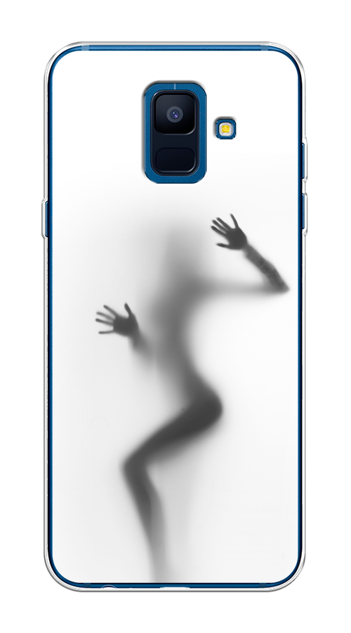 

Чехол Awog на Samsung Galaxy A6 "Девушка в душе", Серый;белый;черный, 25950-7