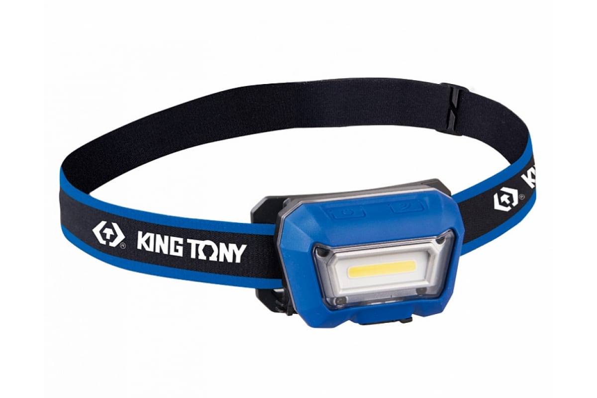 

KING TONY Фонарь светодиодный, налобный, 1 Led COB, 3,7 В KING TONY 9TA52A, Синий