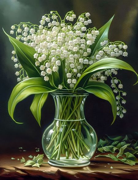 

Алмазная мозаика на подрамнике Букет ландышей, 50x40 см, 30 цветов, 63118, ПРА-274