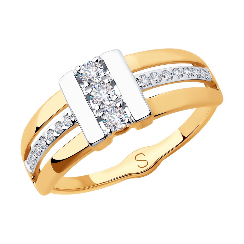 

Кольцо из золота р. 18 SOKOLOV 018254, фианит, 018254