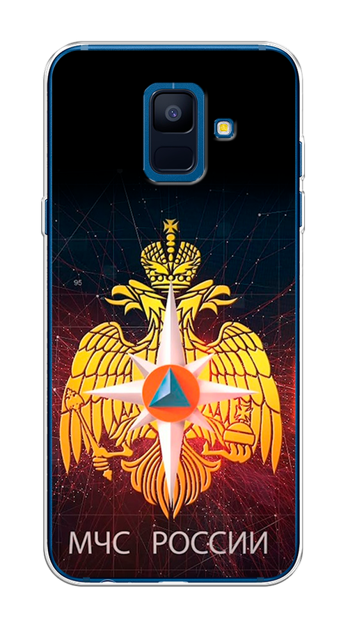 

Чехол Awog на Samsung Galaxy A6 "МЧС России", Черный;желтый;красный, 25950-5