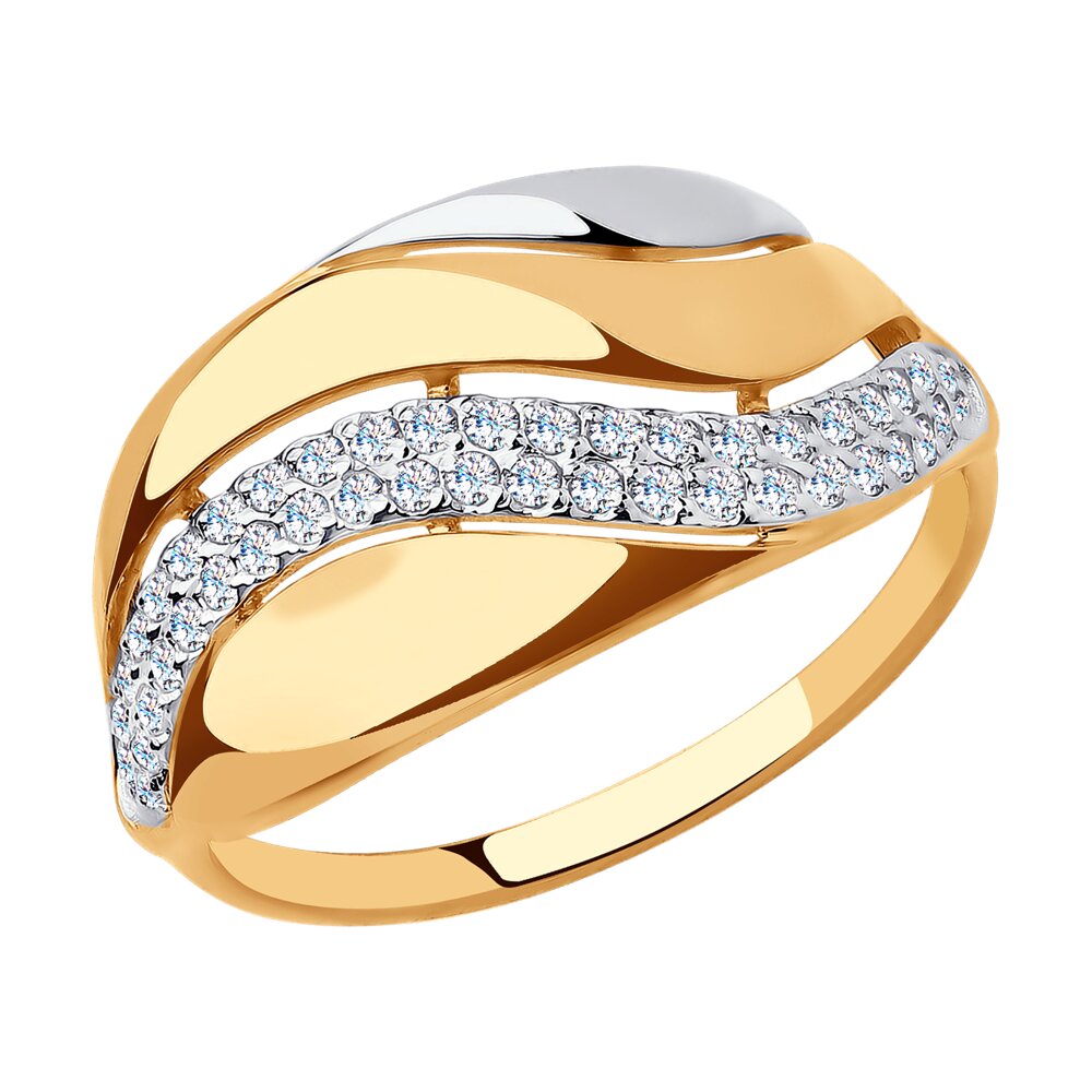 

Кольцо из золота р.  Diamant 51-110-00207-1, фианит, 51-110-00207-1