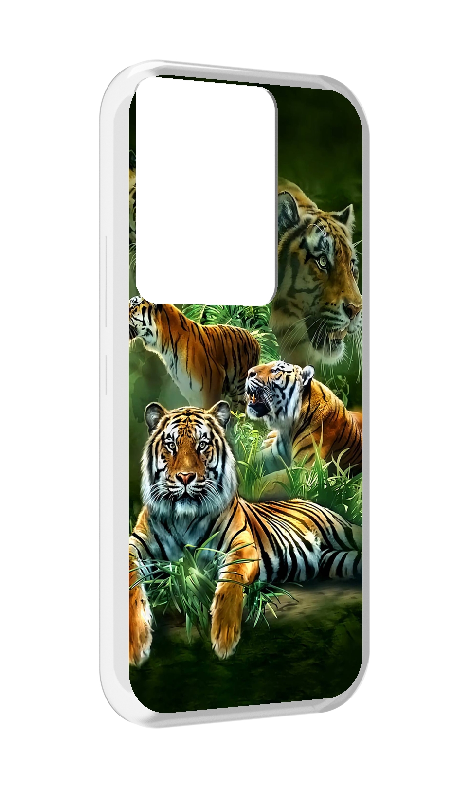 

Чехол MyPads Тигры для Itel Vision 3 Plus / Itel P38 Pro, Прозрачный, Tocco
