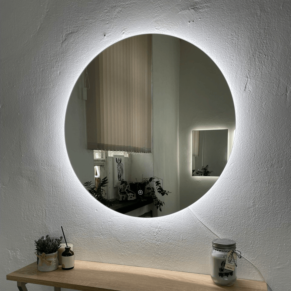 Зеркало с холодной (6500К) подсветкой Alfa Mirrors круглое, 60см. GNa-6h