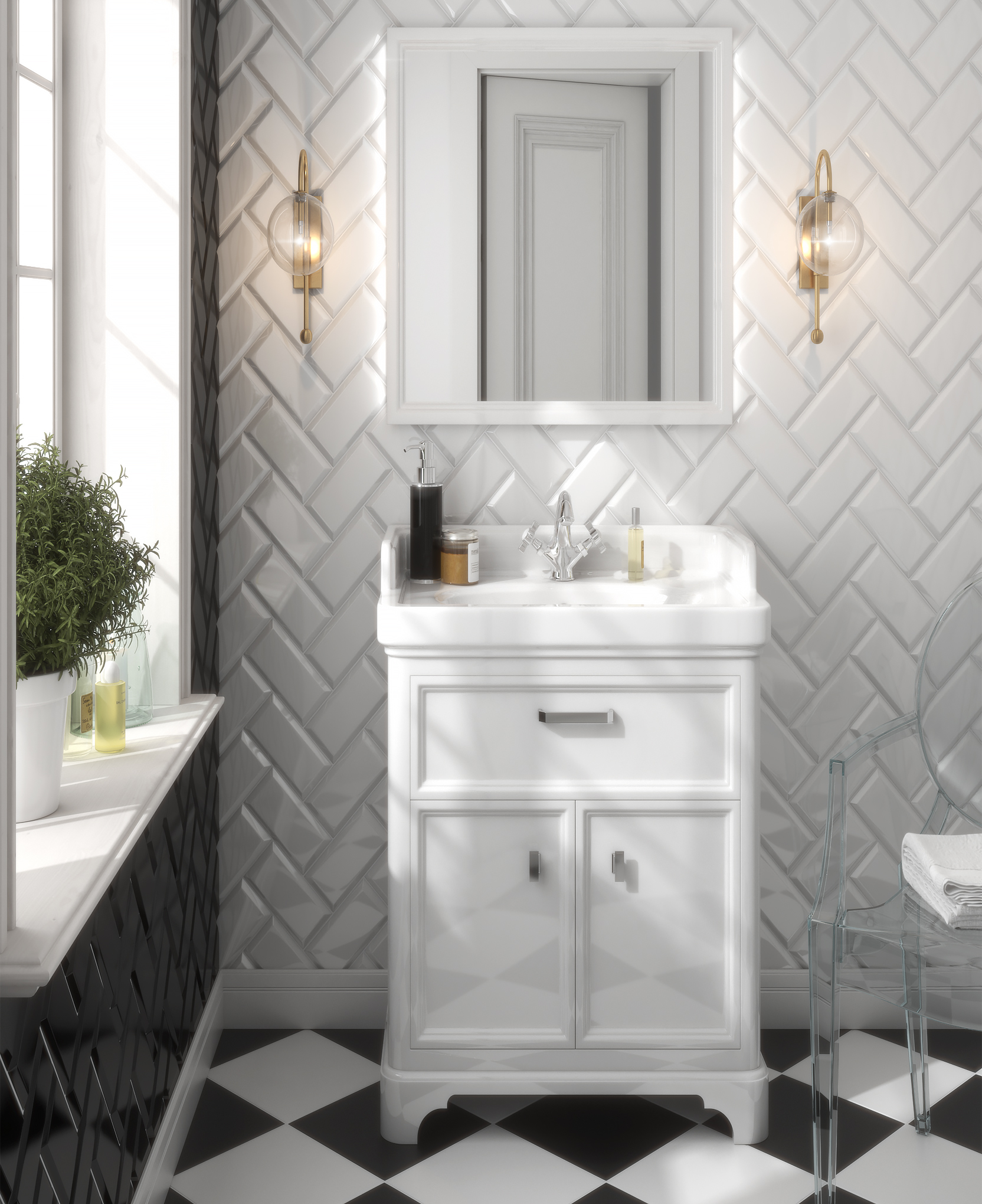 

Kerama Marazzi Мебель для ванной Kerama Marazzi Pompei 60 белая, с 1 ящиком и 2 дверцами