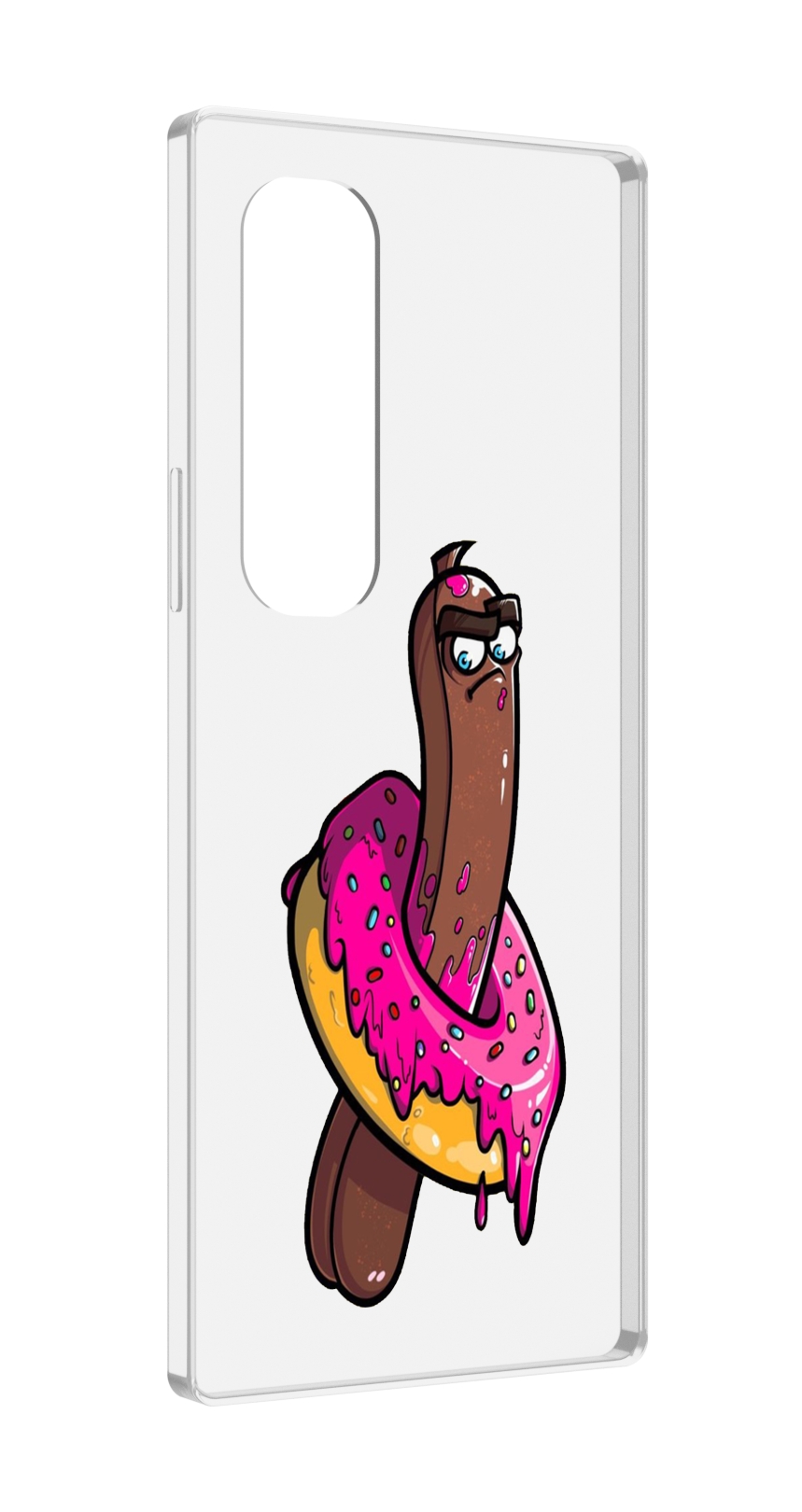 Чехол MyPads эклер в пончике для Samsung Galaxy Z Fold 4 (SM-F936), Прозрачный, Tocco