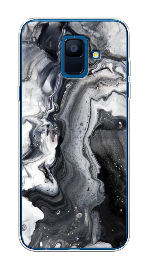 

Чехол Awog на Samsung Galaxy A6 "Бело-черные сложные полосы", Серый;серебристый;белый, 25950-3