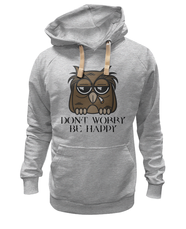 

Худи унисекс Printio Грустная сова серое M, Серый, Грустная сова