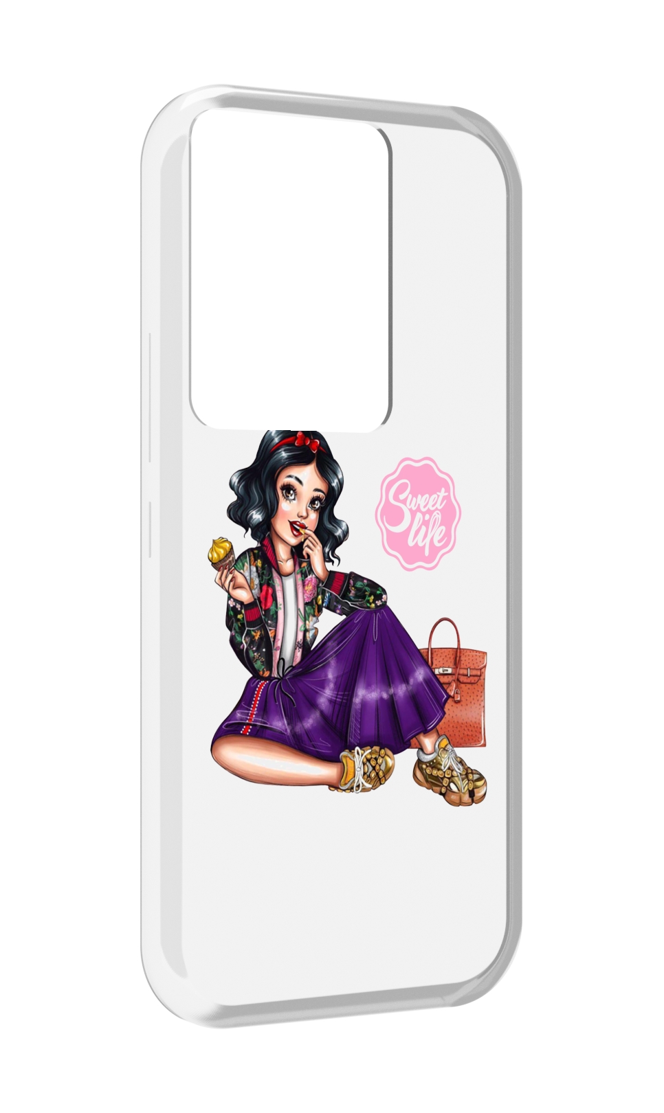 

Чехол MyPads Сладкая-жизнь женский для Itel Vision 3 Plus / Itel P38 Pro, Прозрачный, Tocco