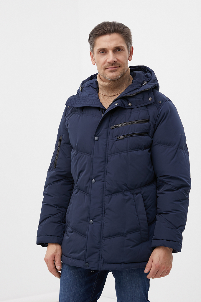 

Пуховик мужской Finn Flare FWB26066 синий 4XL, FWB26066