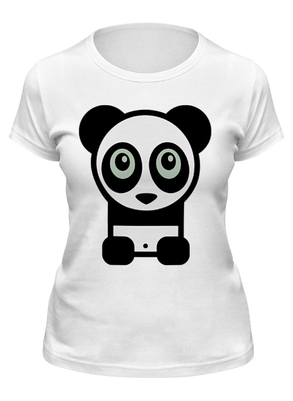 

Футболка женская Printio Панда (panda) белая M, Белый, Панда (panda)