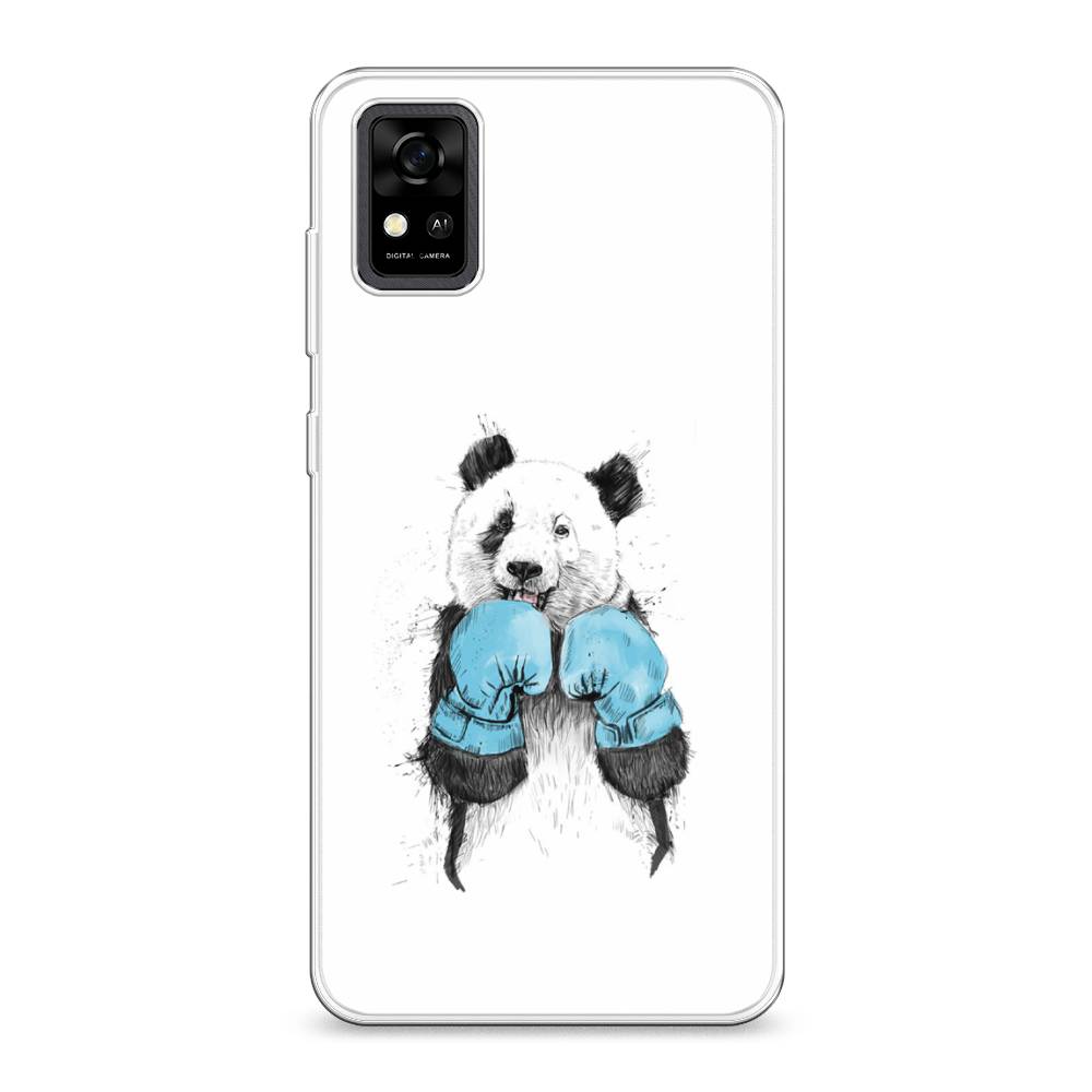 

Чехол на ZTE Blade A31 "Панда боксер", Голубой;белый;серый, 134650-1