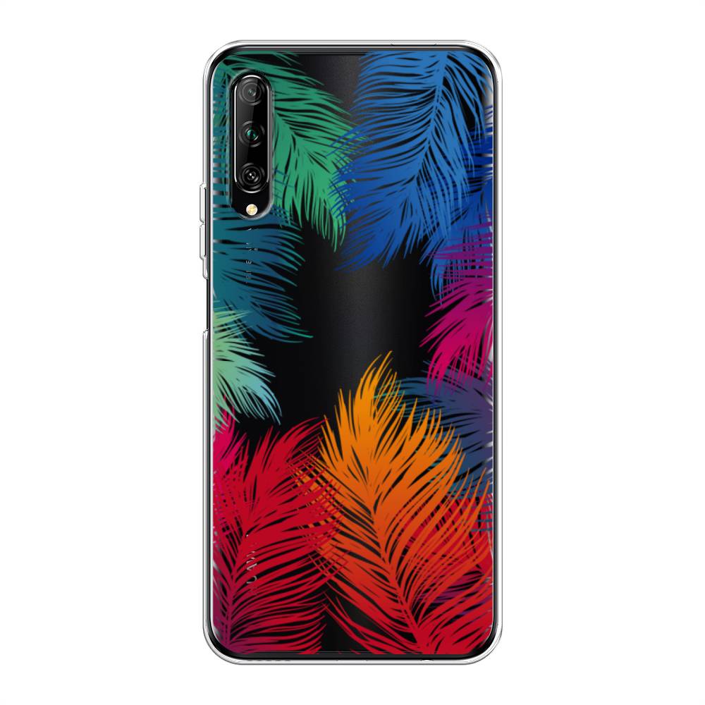 

Чехол Awog на Huawei Y9s "Рамка из перьев", Разноцветный, 611150-4