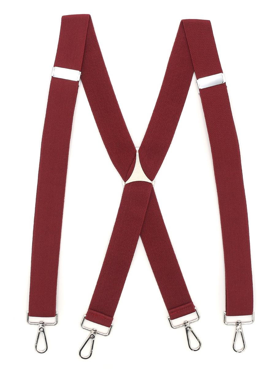 Подтяжки унисекс GENTLETEAM Suspenders-Classic темно-бордовые