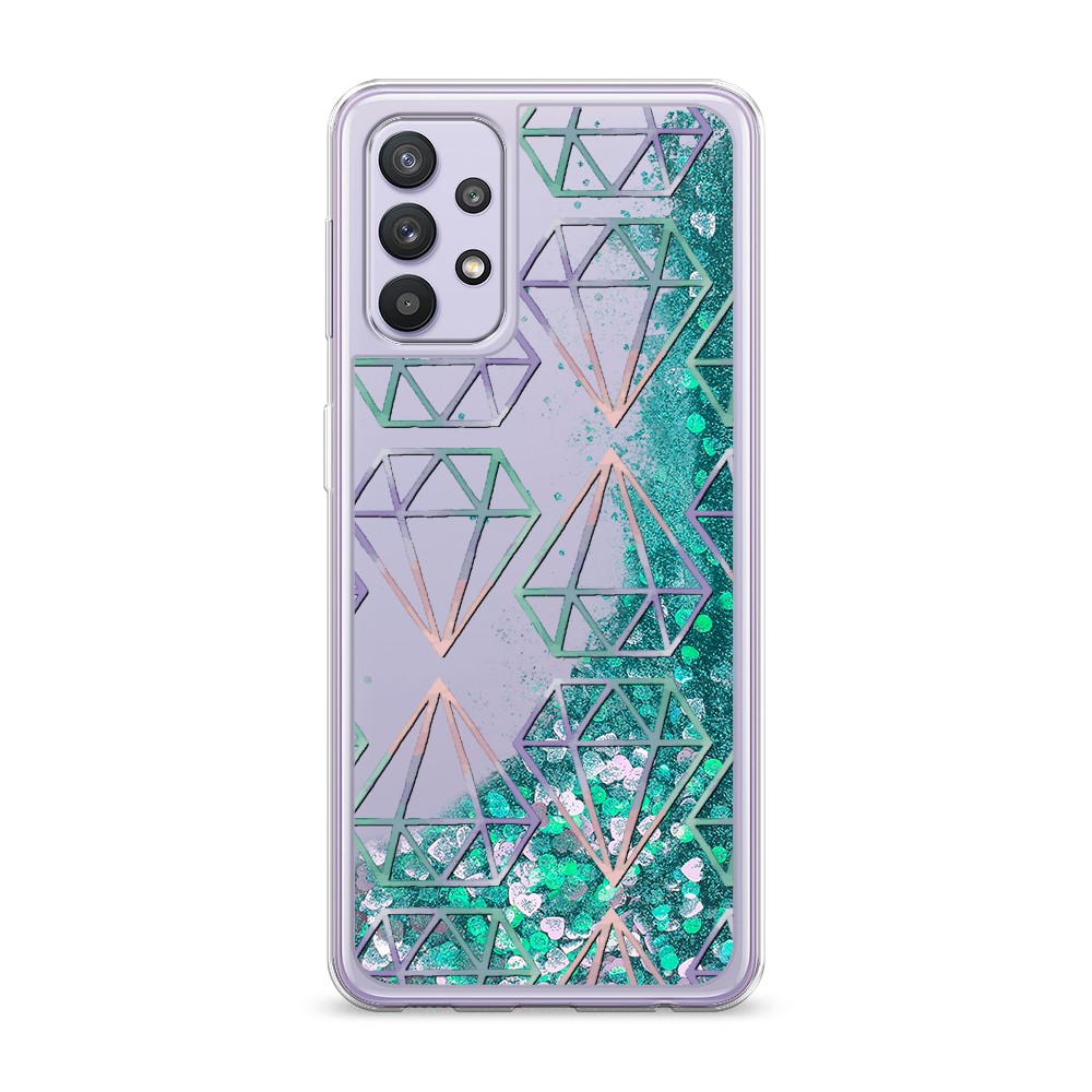 

Жидкий чехол с блестками "Бриллианты голографика" на Samsung Galaxy A32, 2102095-1