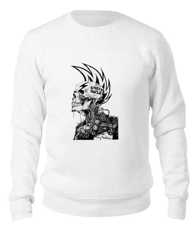 

Свитшот унисекс Printio Punks not dead белый S, Punks not dead