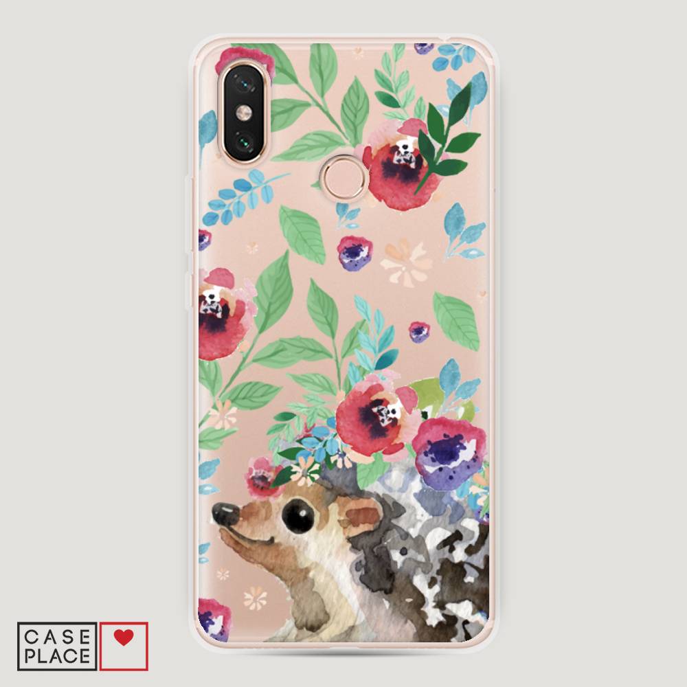 

Пластиковый чехол "Ежик в цветах акварель" на Xiaomi Mi Max 3