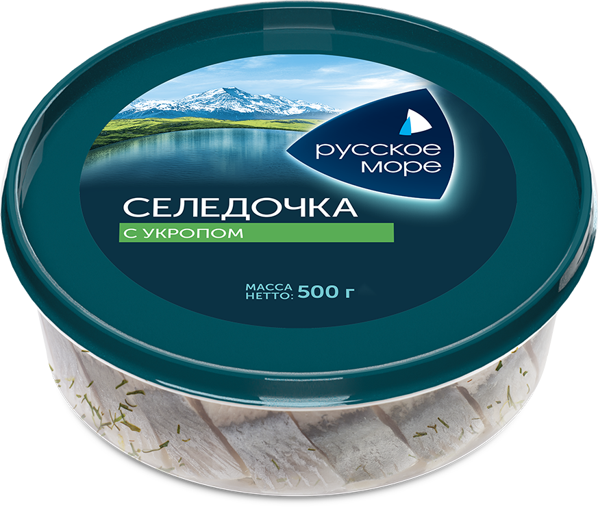 Сельдь Русское Море Традиционный посол филе кусочки 500 г