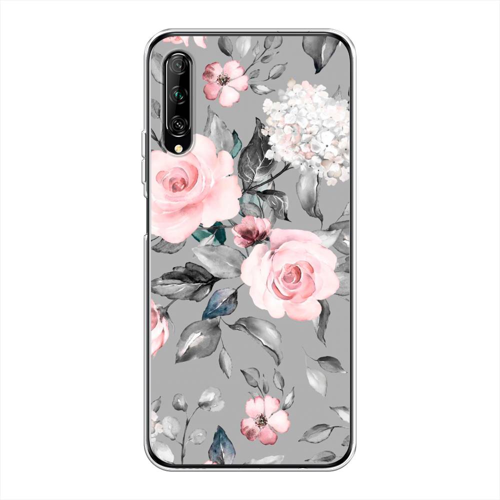 

Чехол Awog "Розы на сером" для Huawei Y9s, 611150-8