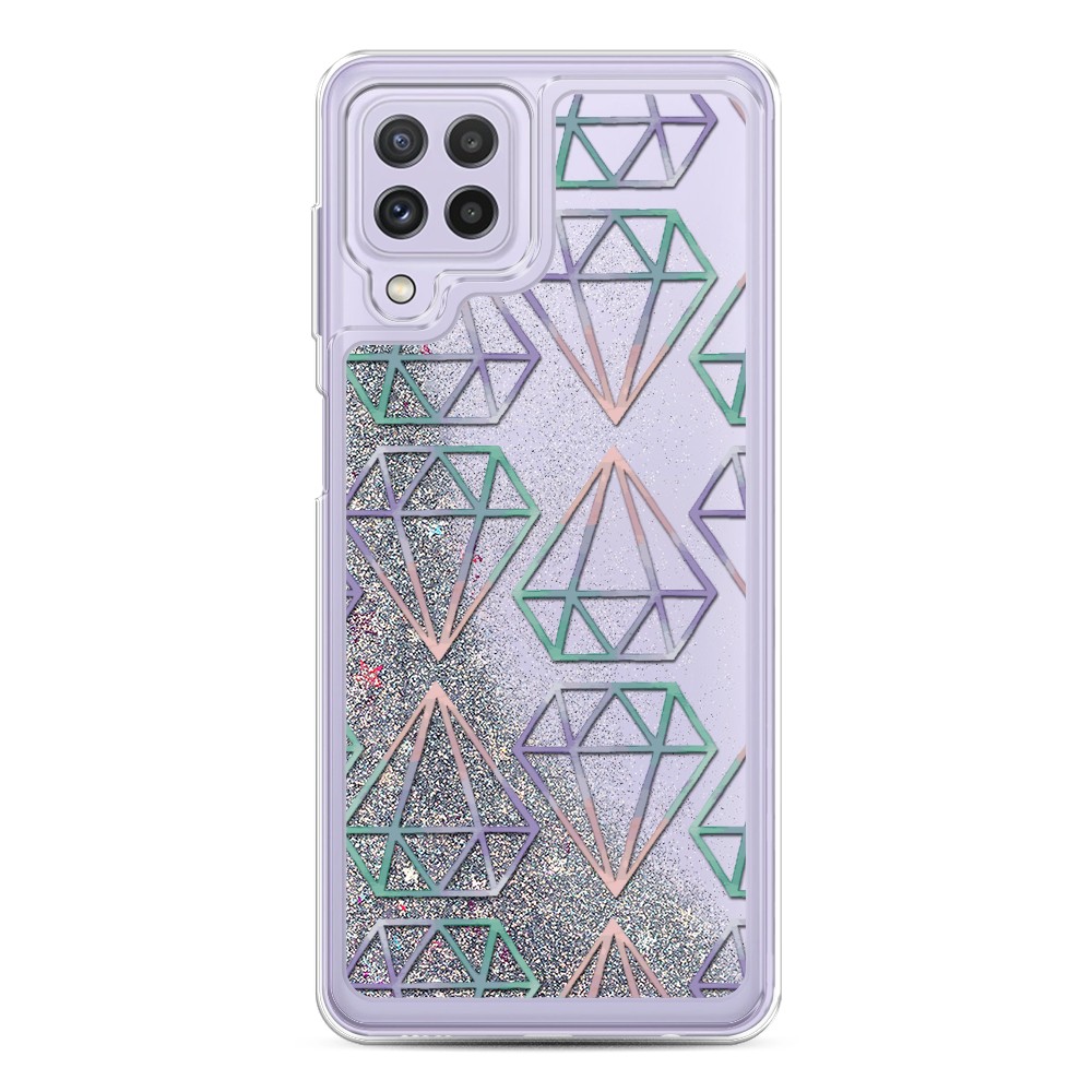 

Чехол Awog на Samsung Galaxy A22 / Самсунг A22 "Бриллианты голографика", Разноцветный, 2103191-1