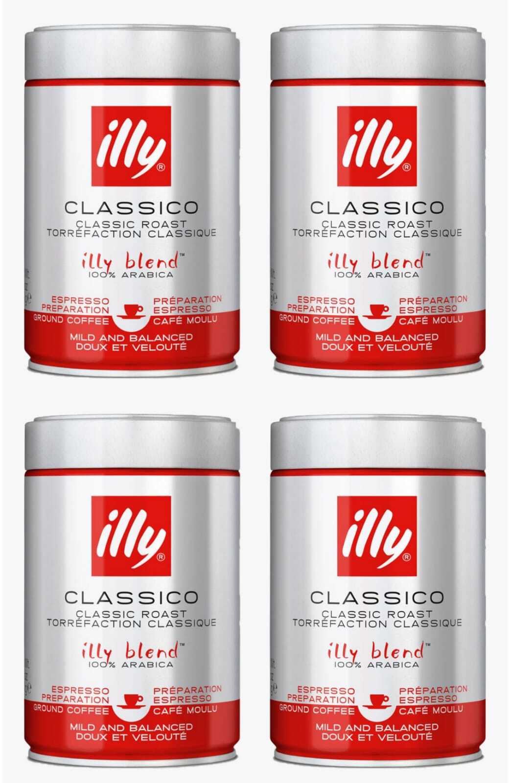 Кофе молотый ILLY Espresso средняя обжарка, 250 г х 4 шт