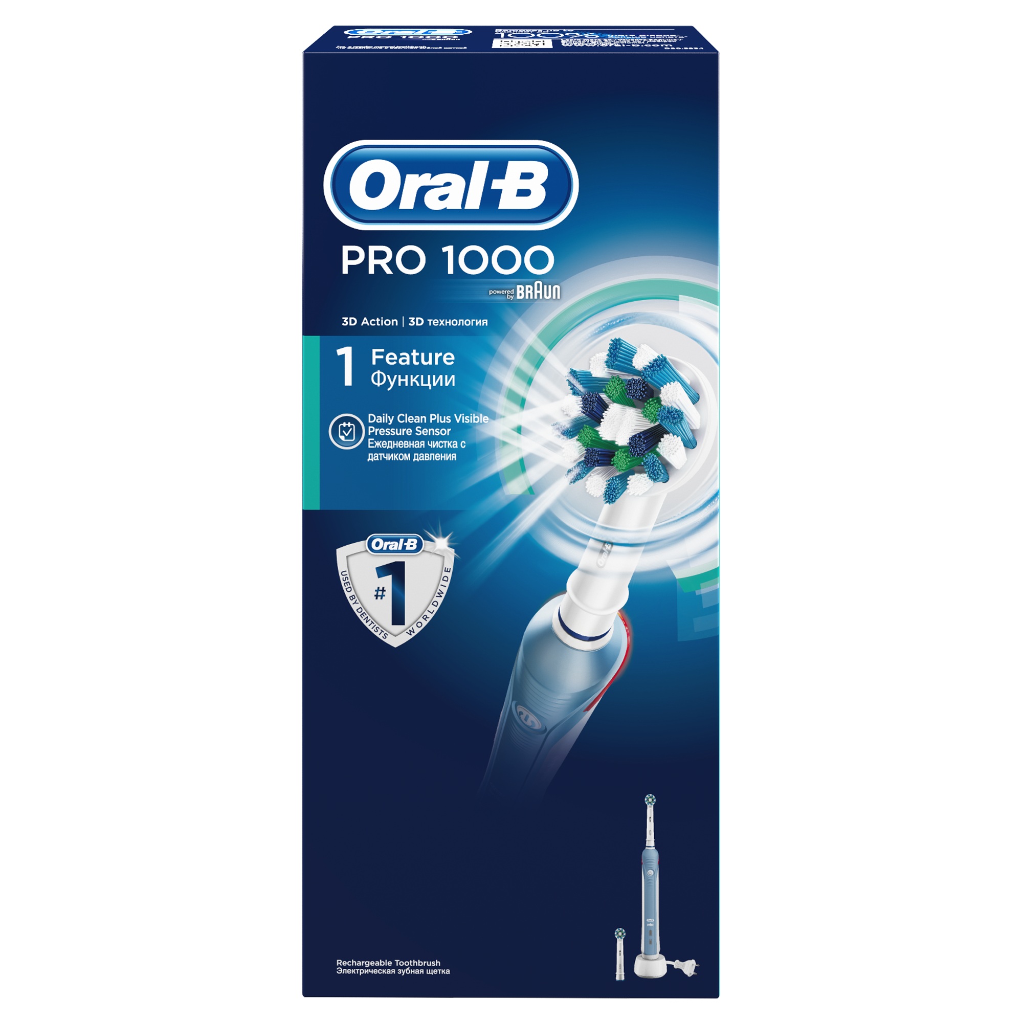 фото Зубная щетка электрическая braun oral-b professional care 1000 (d20.513.1) white/blue