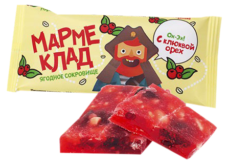 

Рахат-лукум Конфетный двор Мармеклад Клюква с арахисом 40 г