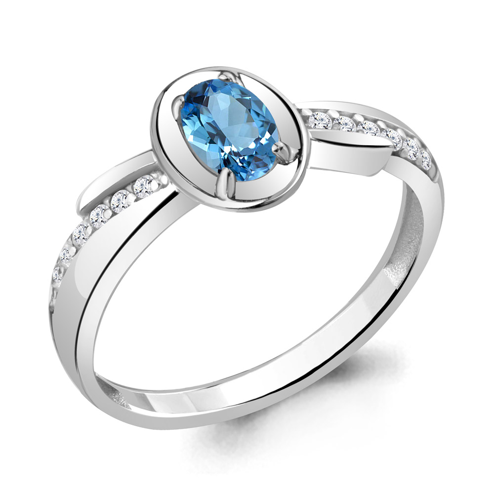 

Кольцо из серебра с топазом р.  Aquamarine 6942605А_925_р, 6942605А_925_р