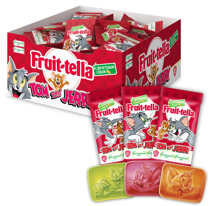 Мармелад жевательный Fruittella 2D-Mini Tom&Jerry 100шт*10г