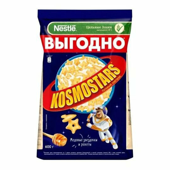 

Сухой завтрак Kosmostars из цельной кукурузы 600 г