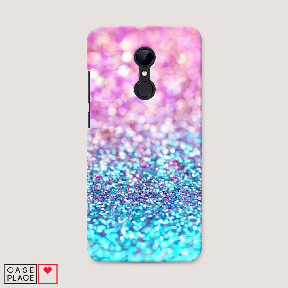 

Пластиковый чехол "Розово-голубые глиттеры рисунок" на Xiaomi Redmi 5