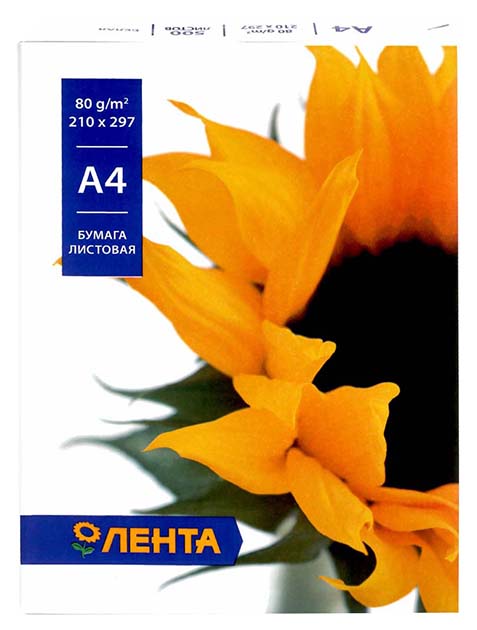 

Бумага для печати Лента А4 80 г/м² 500 листов