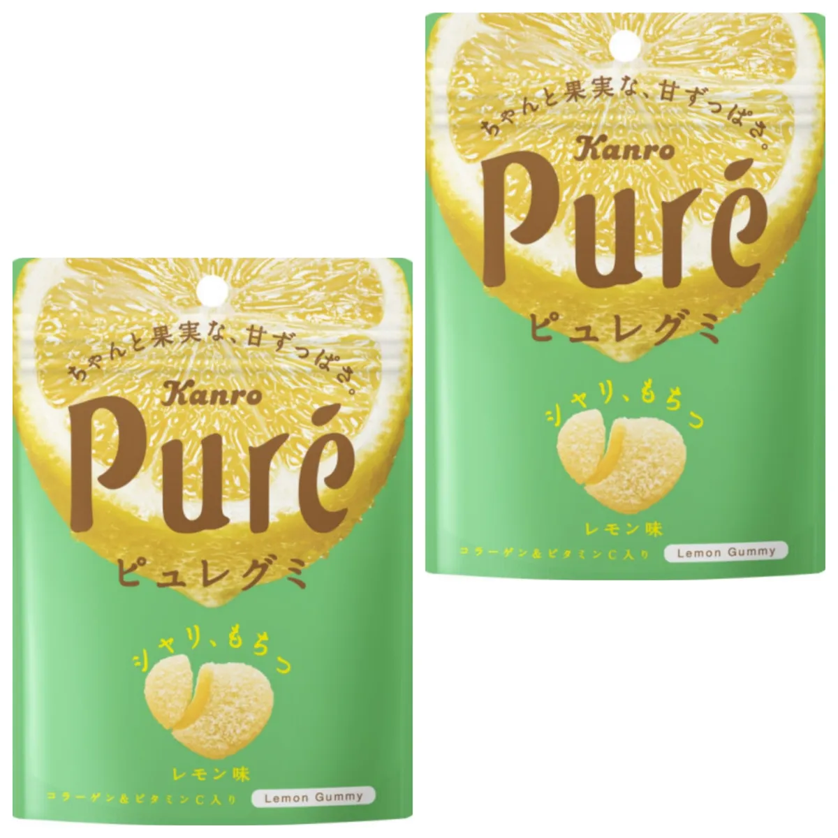 

Конфеты Kanro желейные со вкусом Лимона " Pure Gummy Lemon", 2шт. х 56г