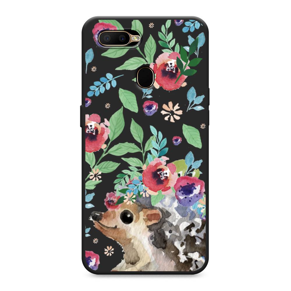 

Чехол Awog на Oppo A5s "Ежик в цветах акварель", Разноцветный, 252352-1
