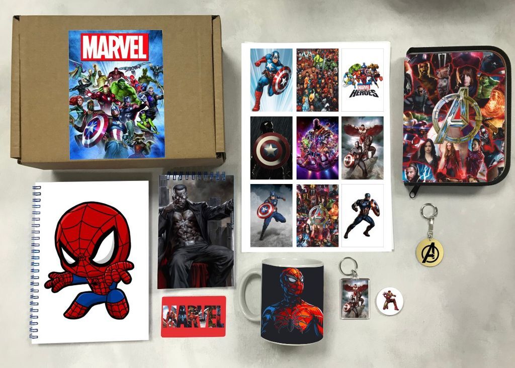 

Бокс с подарком с Супергероями Вселенной MARVEL - 9, 51502469-5, 9 предметов