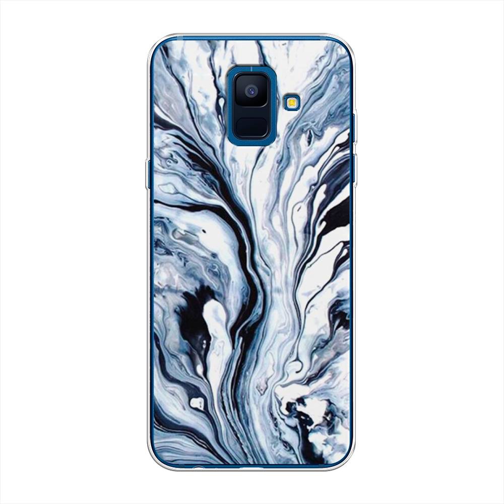 

Чехол Awog на Samsung Galaxy A6 "Голубой минерал мрамор", 25950-3