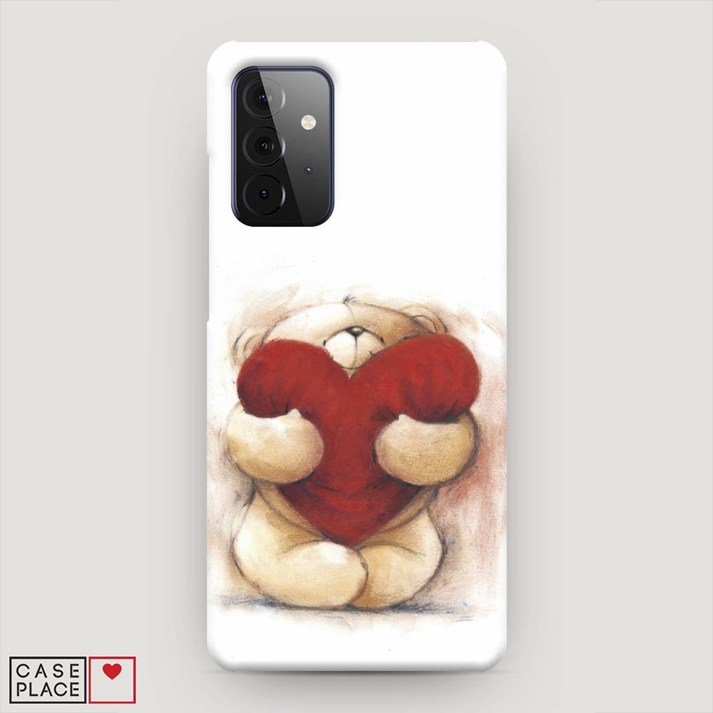 фото Пластиковый чехол "мишка с сердцем 1" на samsung galaxy a72 awog