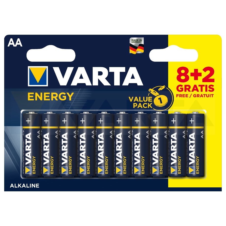 Батарейки VARTA ENERGY AA бл. 8+2