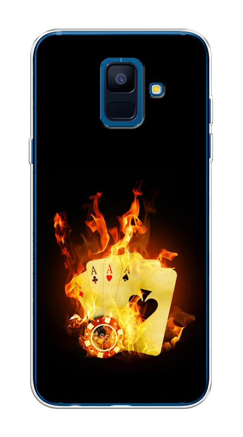 

Чехол Awog на Samsung Galaxy A6 "Горящие карты", Черный;оранжевый, 25950-9