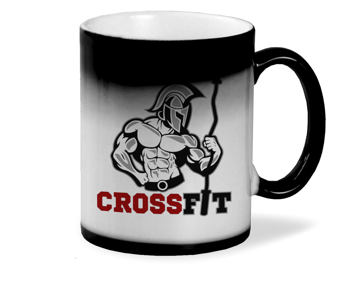 

Кружка хамелеон черный CoolPodarok Crossfit (Кроссфит)