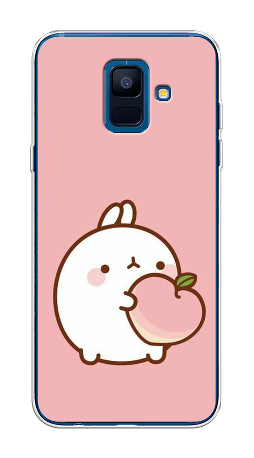 

Чехол Awog на Samsung Galaxy A6 "Кролик с персиком", Розовый;бежевый, 25950-1