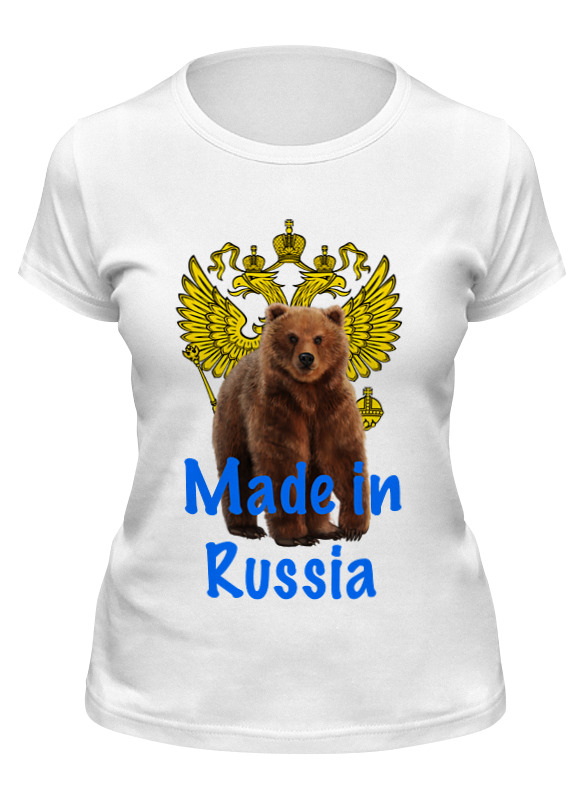 

Футболка женская Printio Russia белая M, Белый, Russia