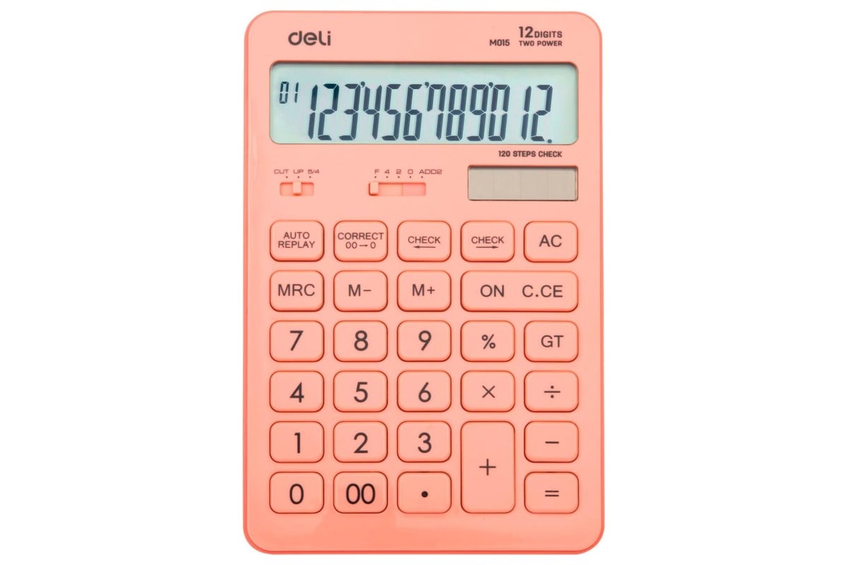 

Калькулятор DELI Touch, EM01541, 12-разрядный, красный