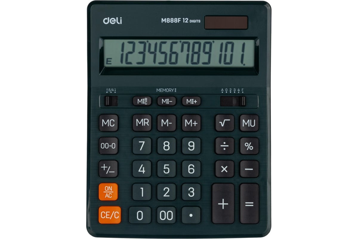 

Калькулятор Deli EM888F-green, 12-разрядный, зеленый
