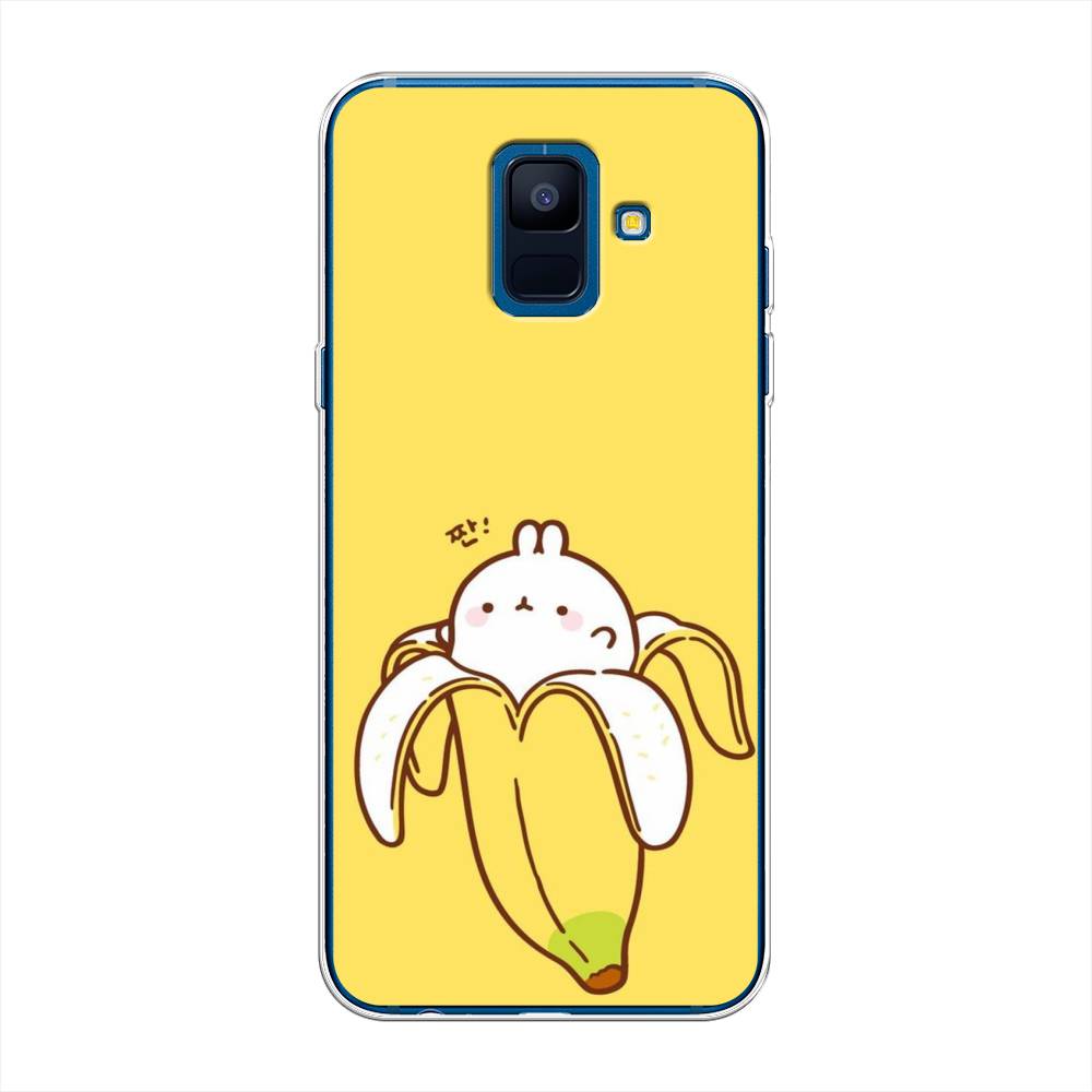 

Чехол Awog на Samsung Galaxy A6 "Зайчик-бананчик", Желтый;белый, 25950-2